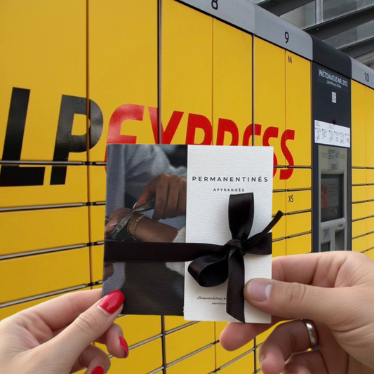 Siuntimas + Įpakavimas- gavimas paštomatu per 2-4 dienas (tik fiziniams kuponams)